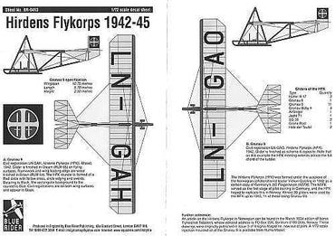 Blue Rider BR413 1:72 Hirdens Flykorps 1942-1945 Gliders
