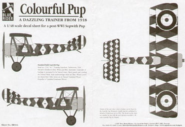 Blue Rider BR514 1:48 Colourful Sopwith Pup 1918