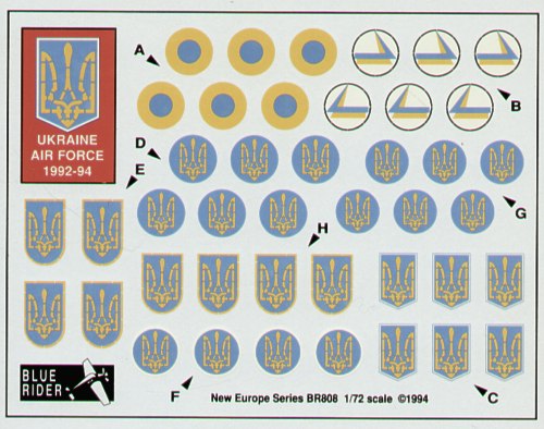 Blue Rider BR808 1:72 Ukrainian Air Force 1992/94