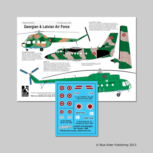 Blue Rider BR816 1:72 Georgian and Latvian Air Force
