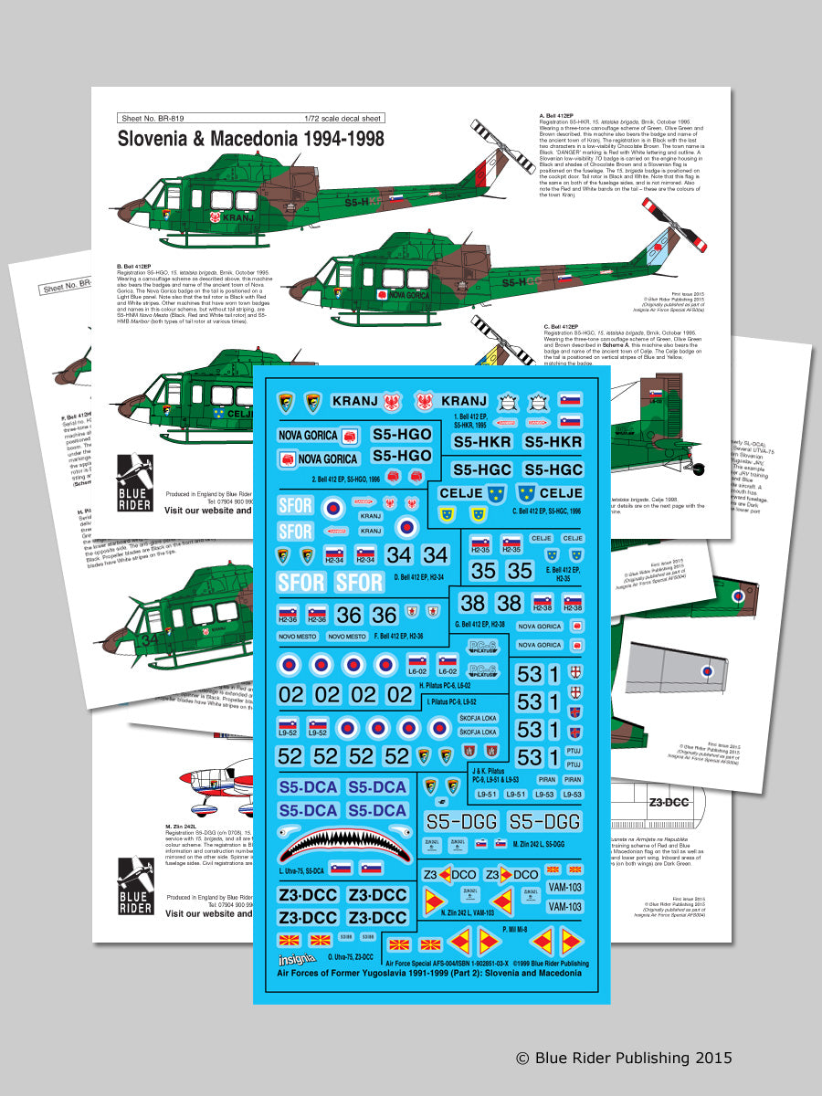 Blue Rider BR819 1:72 Slovene and Macedonian Air Forces