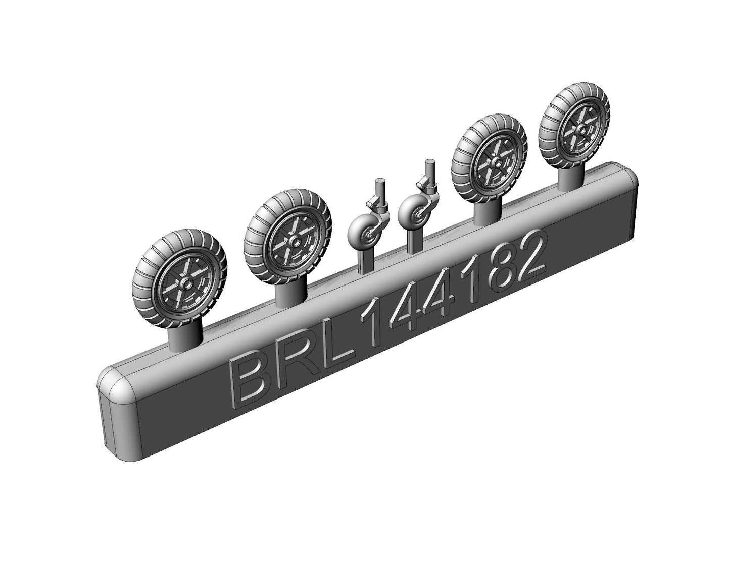 Brengun BRL144182 1:144 Messerschmitt Bf-109A-F wheels set