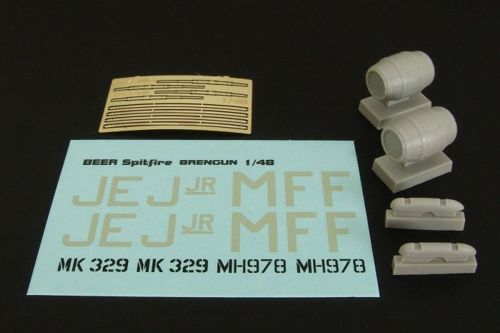 Brengun BRL48054 1:48 Beer Barrel Supermarine Spitfire Mk.IX Parts