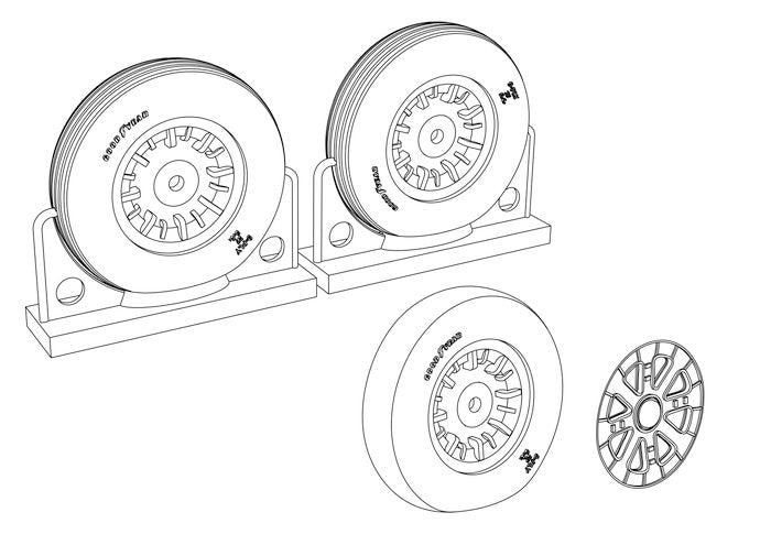 Brengun BRL48115 1:48 Corsair/Hellcat Ribbed Tread Wheels