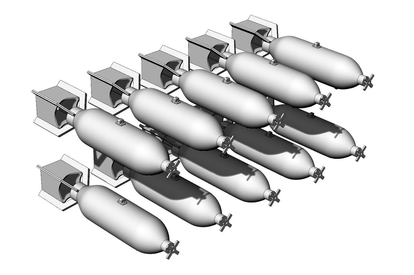 Brengun BRL48165 1:48 US GP 100lb AN-M30A1 bombs