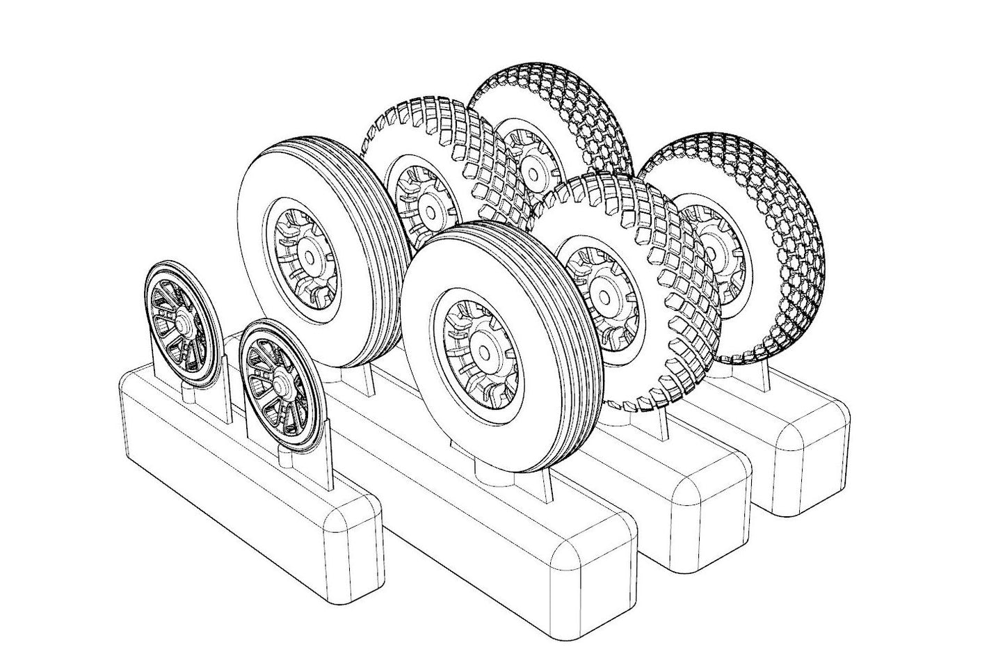 Brengun BRL72214 1:72 Republice P-47N Thunderbolt Wheels