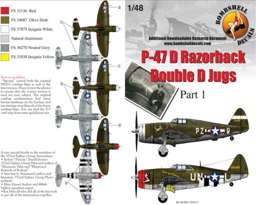 Bombshell BS48011 1:48 Republic P-47D Thunderbolt 'Razorback'