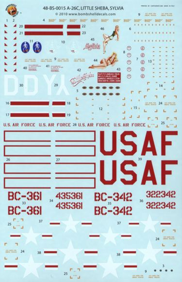 Bombshell BS48015 1:48 Douglas A-26B Invader