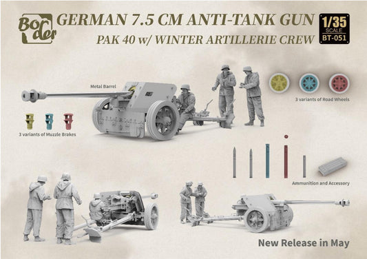 Border Model BT-051 1:35 PaK-40 Anti-Tank Gun with Crew