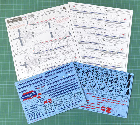 Begemot BT144007 1:144 Tupolev Tu-144 Supersonic Decals