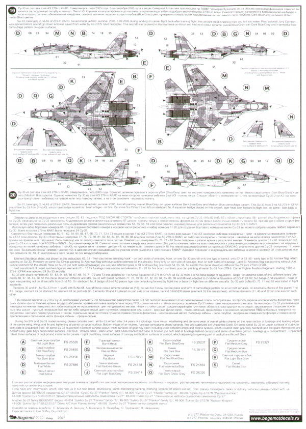 Begemot BT48007 1:48 Sukhoi Su-33 Sea Flanker