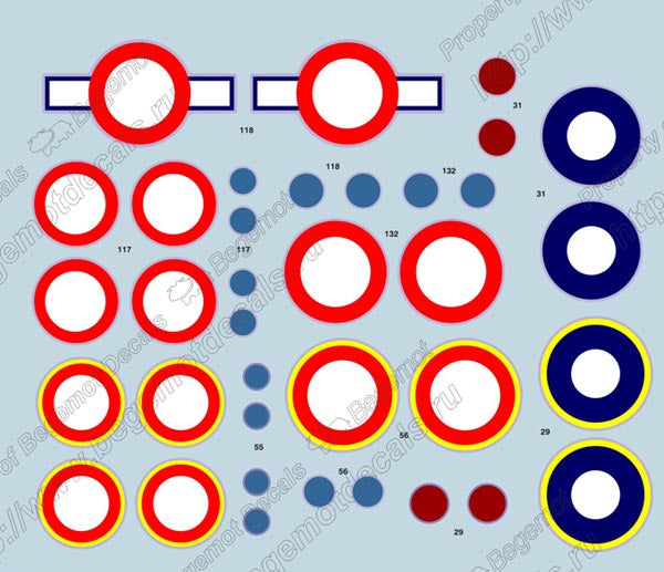 Begemot BT48046 1:48 Bell P-63 Kingcobra Decal Set