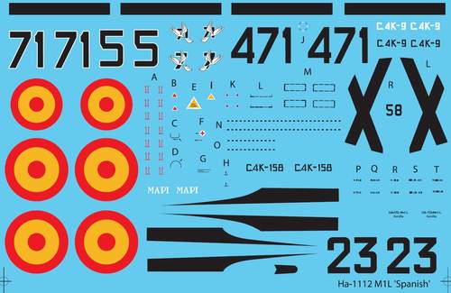 Attitude BUC-32004 1:32 HA-1112M1L Buchon Spanish AF Decals