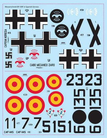 Attitude Aviation BUC-32007 1:32 Messerschmitt Bf-109F Spanish Air Force decals