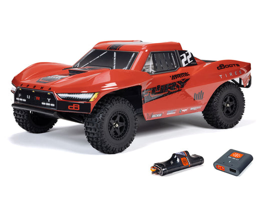 Arrma FURY MEGA 550 4X2 SCT with Battery & Charger RTR RC Truck - Red 1:10