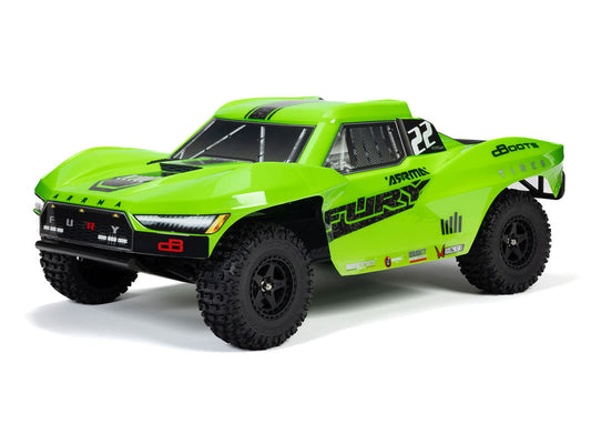 Arrma FURY MEGA 550 4X2 SCT ARTR (No Battery/Charger) RTR RC Truck - Green 1:10