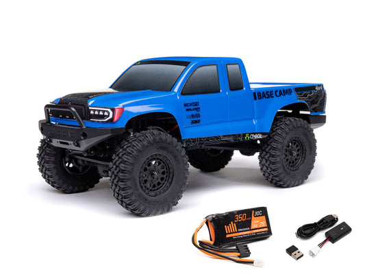 Axial SCX24 Base Camp 4WD RC Rock Crawler RTR - Blue 1:24 AXI-1219T2