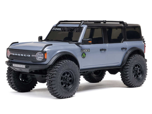 Axial SCX30 Ford Bronco 4x4 RTR RC 1:30 Rock Crawler - Grey