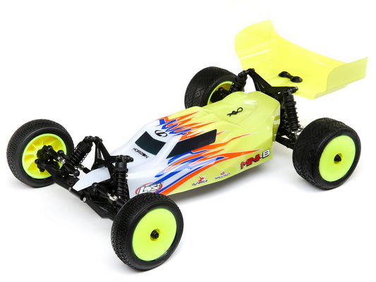 Losi Mini-B: 1/16th 2wd Buggy Yellow/White LOS01016T3