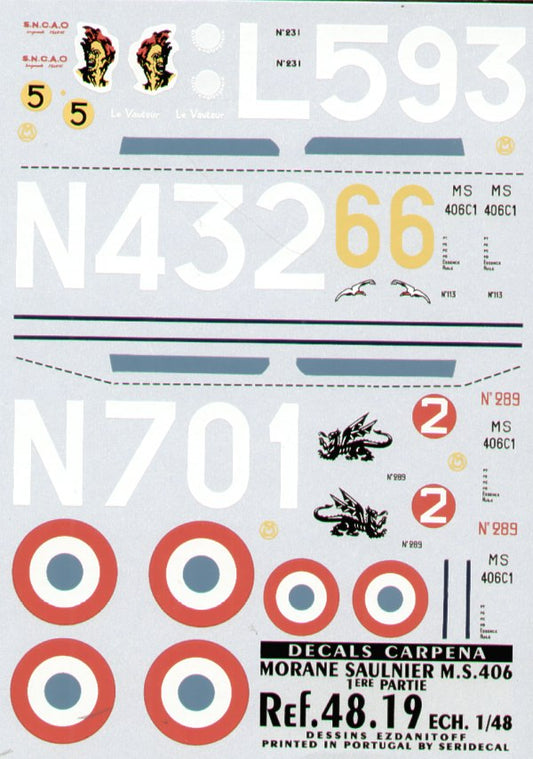 Colorado CA48019 1:48 Morane-Saulnier MS.406C1 Part 1.