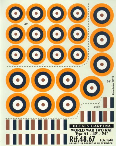 Colorado CA48067 1:48 RAF Type A1 Roundels/National Insgnia