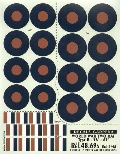 Colorado CA48069 1:48 RAF Type B Roundels/National Insignia