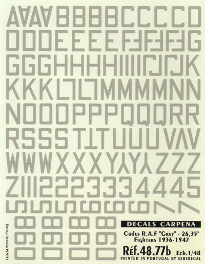 Colorado CA48077 1:48 CODES RAF 'GREY' 24,16'