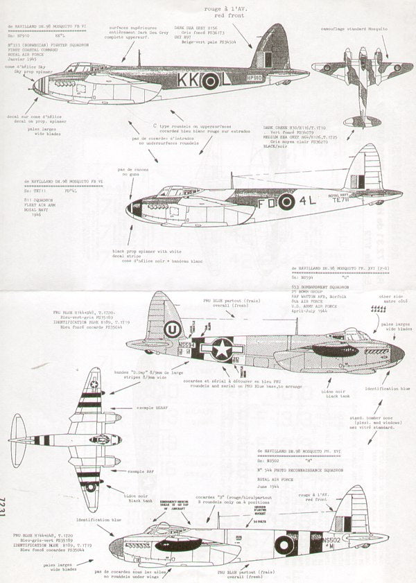 Colorado CA72031 1:72 de Havilland Mosquito Mk.VI