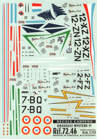 Colorado CA72046 1:72 Dassault Mystere IVA