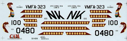 Cam Decals CAM32026 1:32 McDonnell F-4N Phantom VMFA-323 Decals