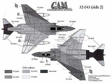 CAM CAM32043 1:32 F-4S 155749 AA/110 VF-301 Ferris camouflage schemes 1983