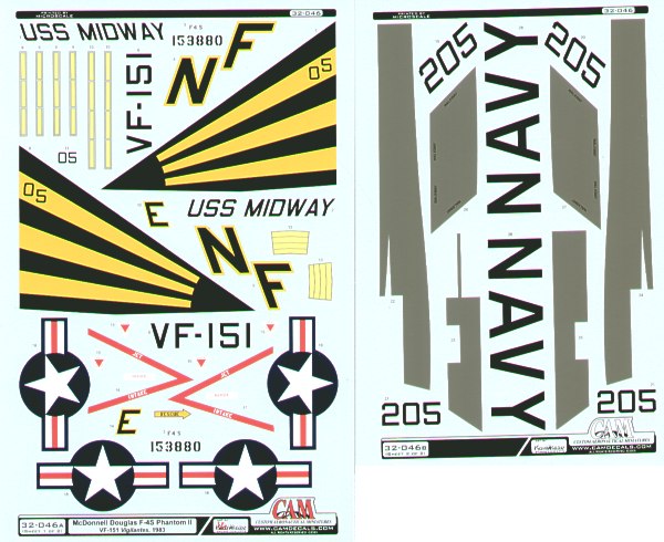 Cam Decals CAM32046 1:32 McDonnell F-4S Phantom