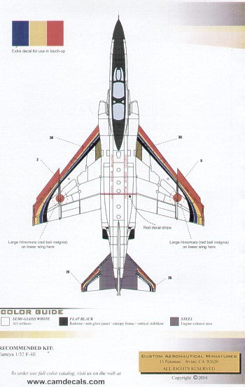 Cam Decals CAM32090 1:32 Phar East McDonnell F-4EJ Phantom