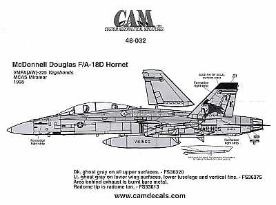 CAM CAM48032 1:48 McDonnell-Douglas F/A-18D VMFA