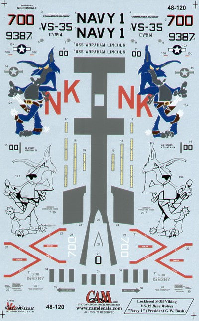 CAM CAM48120 1:48 Lockheed S-3B Viking