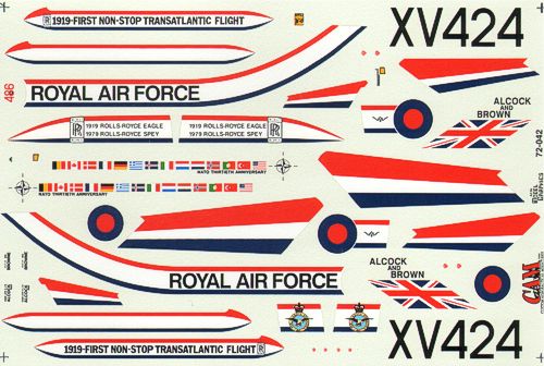 CAM CAM72042 1:72 McDonnell-Douglas FGR.2 Phantom XV424 Decals