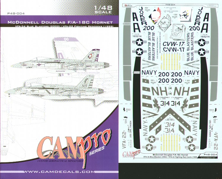 CAM PRO CAMP4804 1:48 McDonnell-Douglas F/A-18C Hornets