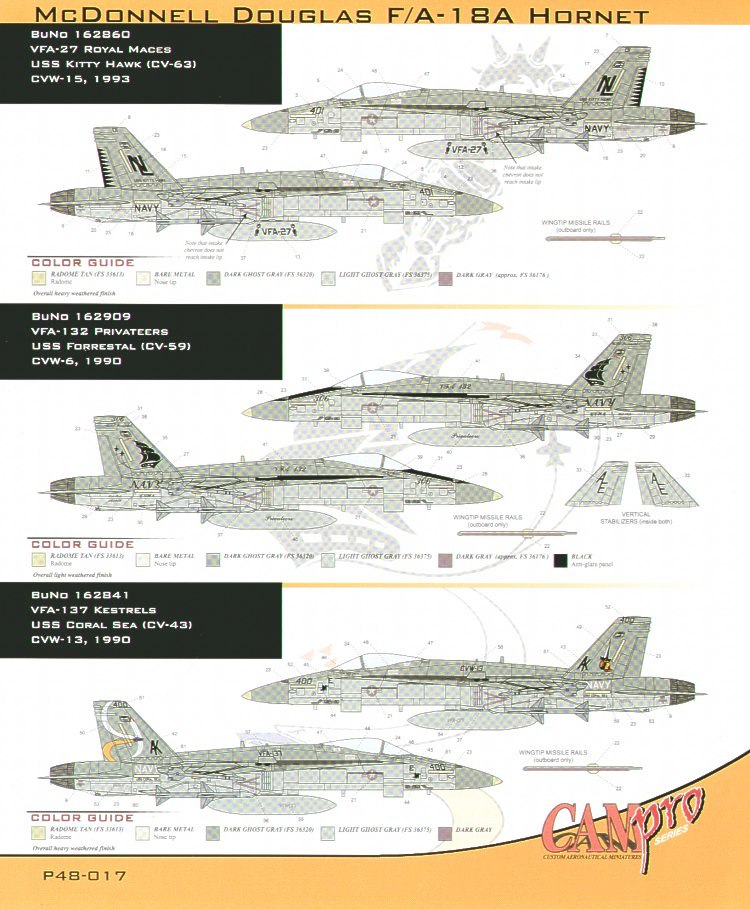 CAM PRO CAMP4817 1:48 McDonnell-Douglas F/A-18A Hornet