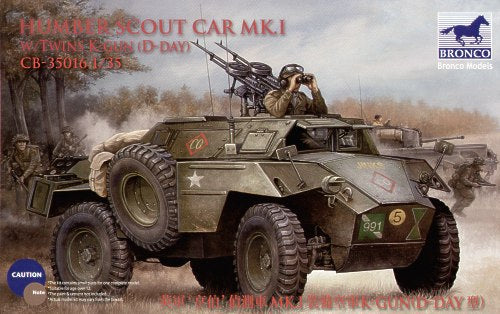 Bronco Models CB35016 1:35 British Humber Scout Car Mk.I with twin k-gun