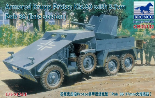 Bronco Models CB35132 1:35 Krupp-Protze Kfz.69 with 3.7cm Pak 36
