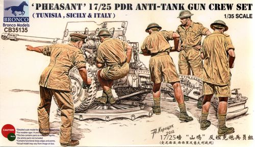 Bronco Models CB35135 1:35 British 17pdr / 25 Pdr Anti-tank Gun Crew Set