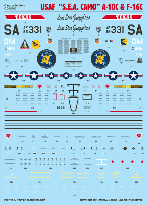 Caracal Models CD48203 1:48 USAF "S.E.A