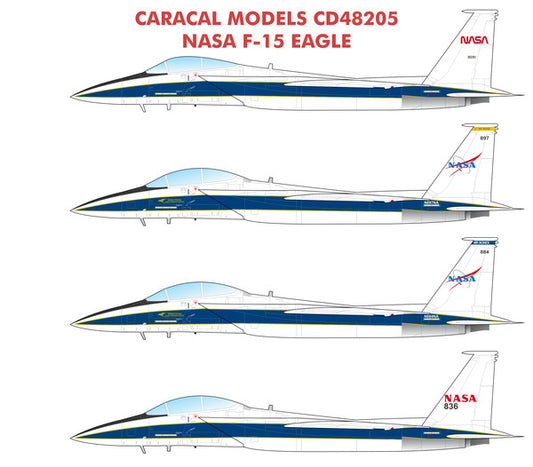 Caracal CD48205 1:48 McDonnell F-15C Eagle USAF & NASA Decals