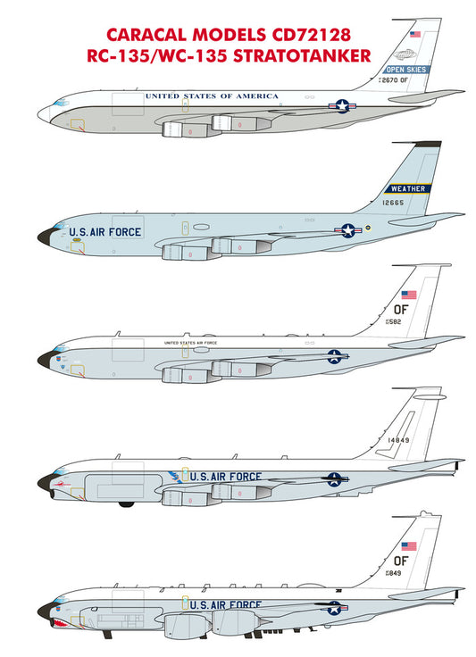 Caracal Models CD72128 1:72 Boeing C-135 Recon Variants