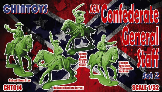 Chintoys CHT014 1:32 ACW/American Civil War mounted Confederate General Staff 3
