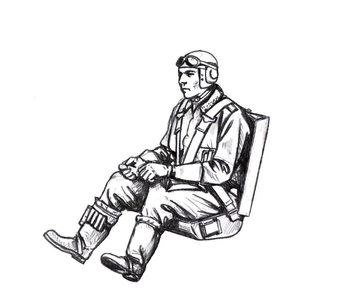 CMK/Czech Master Kits CMF48368 1:48 Messerschmitt Bf-109G German Pilot, seated