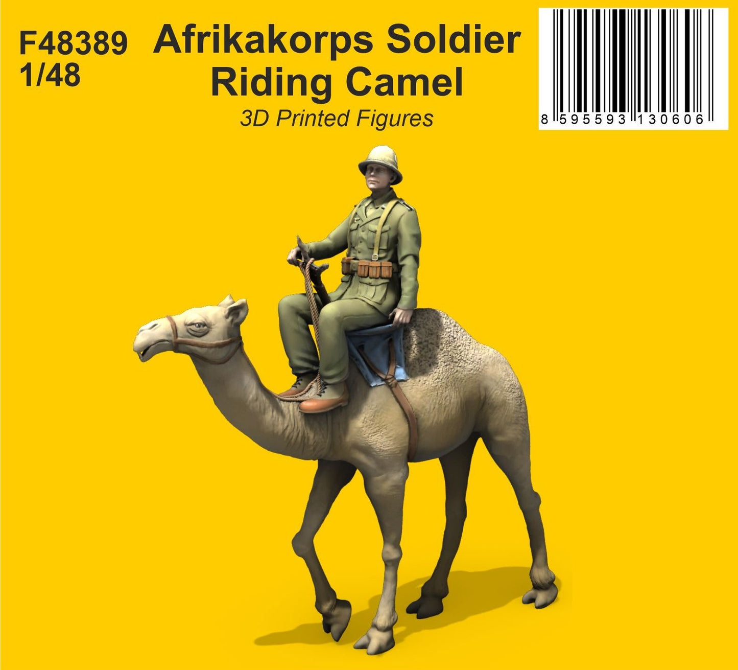 CMK CMF48389 1:48 Afrika Korps Soldier Riding Camel Figure