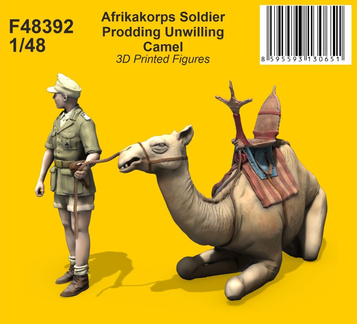 CMK CMF48392 1:48 Afrika Korps Soldier & Unwilling Camel