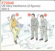 CMK/Czech Master Kits CMF72040 1:72 2 USN Mechanics and Pilot WWII