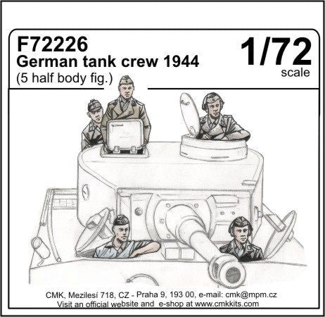 CMK CMF72226 1:72 German 1944 Tank Crew Upper Torso Figures